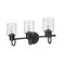 Z-Lite Kinsley 3 Light Vanity, Matte Black And Clear Seeded 340-3V-MB - alternate 4